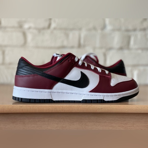Nike Dunk Low ID By You Retro Red Burgundy Wine Black White Men 10.5 FN0569-900